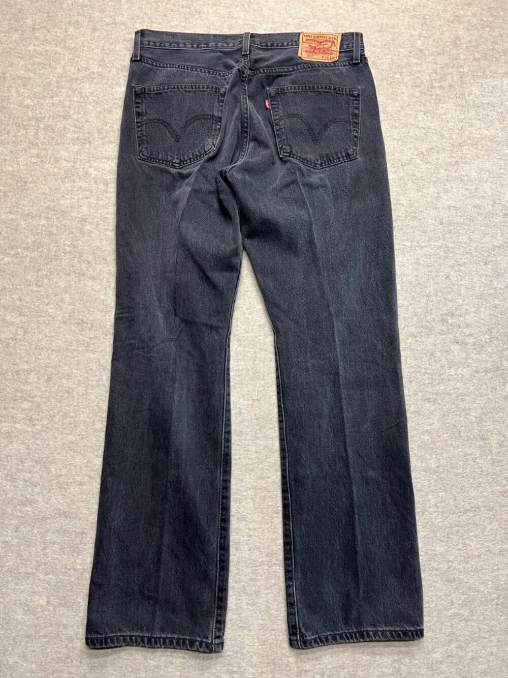 Levi's 501 Dark Black Gray Wash Button Fly Straight Leg Mens Denim Jeans 36 X 34 - Picture 4 of 13